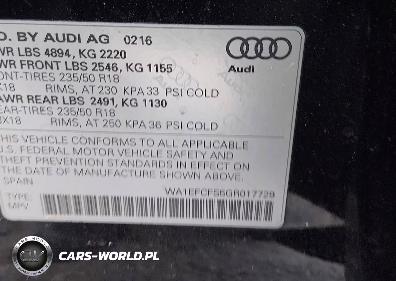 2016 Audi Q3 2.0T Premium Plus VIN:WA1EFCFS5GR017729 - 9