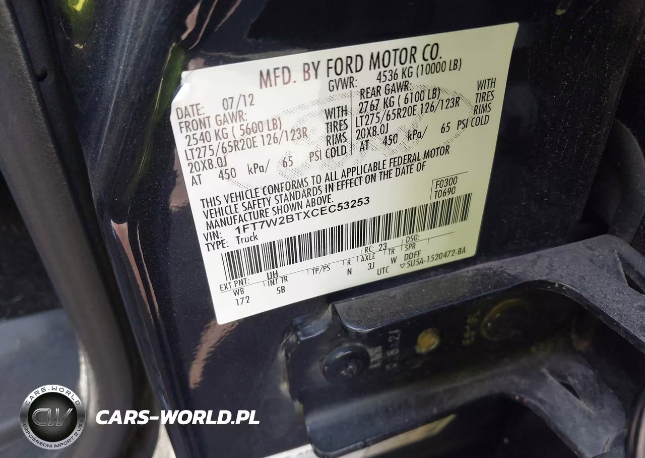 2012 Ford F-250 Lariat VIN:1FT7W2BTXCEC53253 - 9