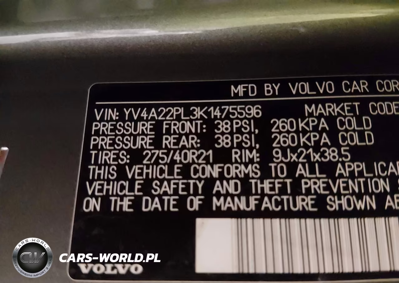 2019 Volvo Xc90 T6 Inscription VIN:YV4A22PL3K1475596 - 9