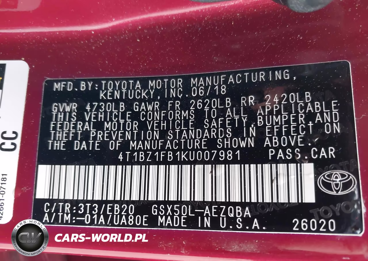 2019 Toyota Avalon Xse VIN:4T1BZ1FB1KU007981 - 9