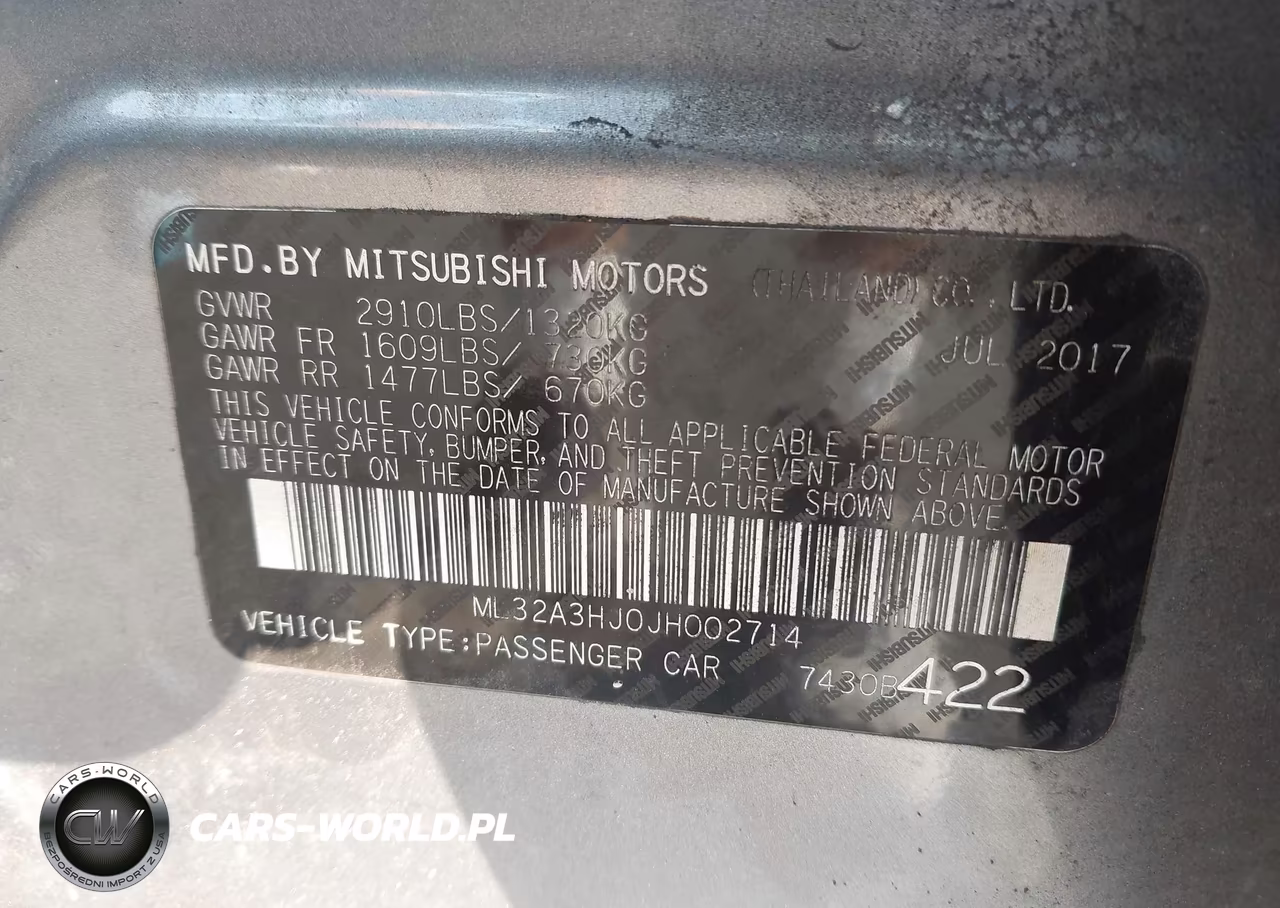 2018 Mitsubishi Mirage Es VIN:ML32A3HJ0JH002714 - 9