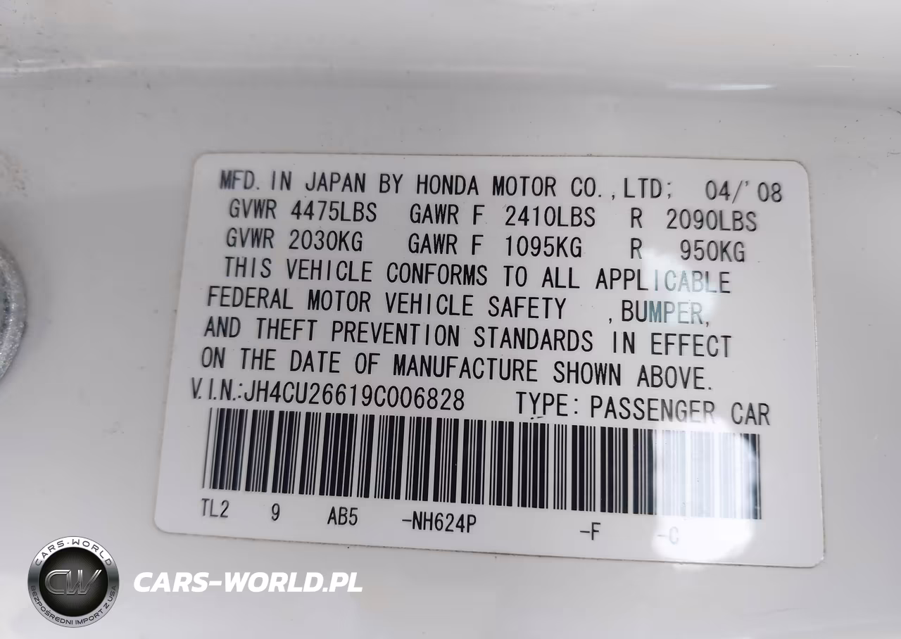 2009 Acura Tsx VIN:JH4CU26619C006828 - 9