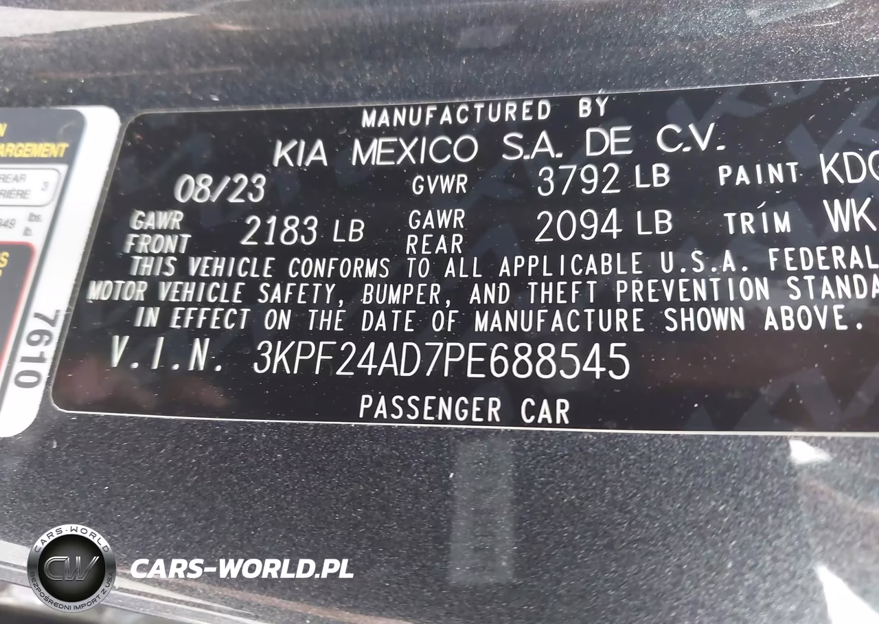 2023 Kia Forte Lxs VIN:3KPF24AD7PE688545 - 9