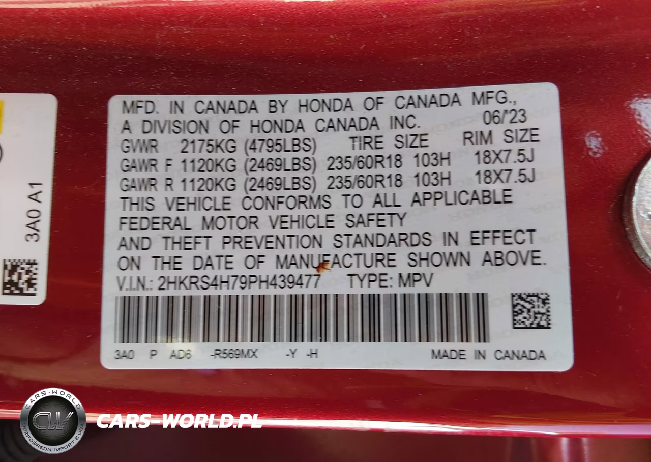 2023 Honda Cr-V Ex-L Awd VIN:2HKRS4H79PH439477 - 9