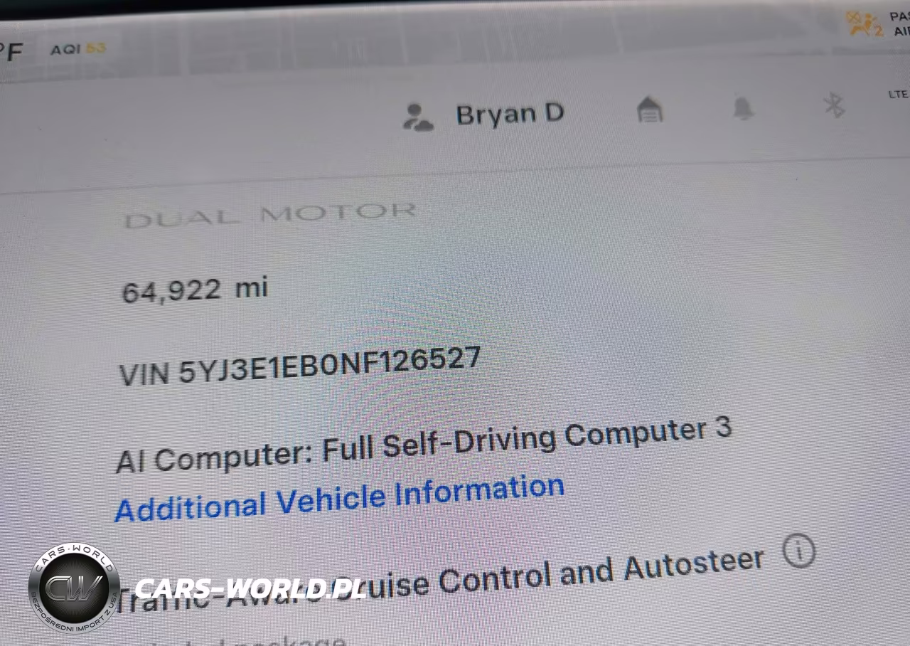 2022 Tesla Model 3 Long Range Dual Motor All-Wheel Drive VIN:5YJ3E1EB0NF126527 - 7