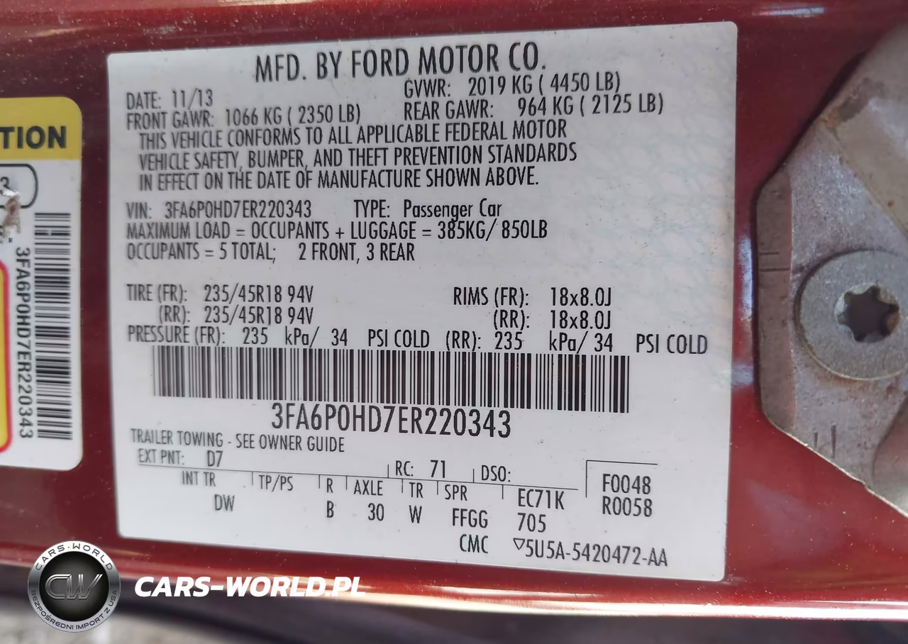 2014 Ford Fusion Se VIN:3FA6P0HD7ER220343 - 9