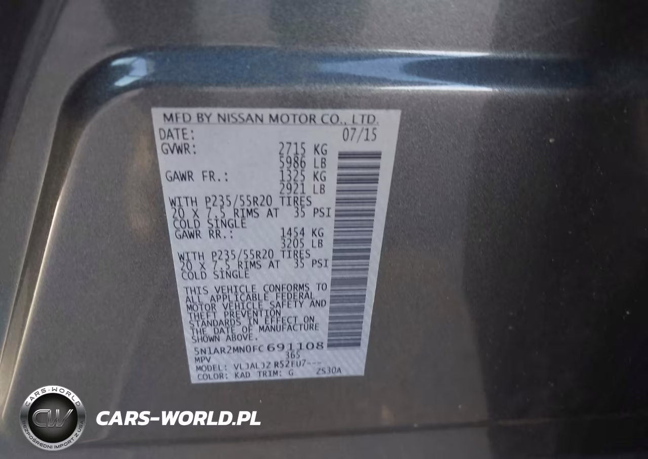 2015 Nissan Pathfinder Platinum VIN:5N1AR2MN0FC691108 - 9