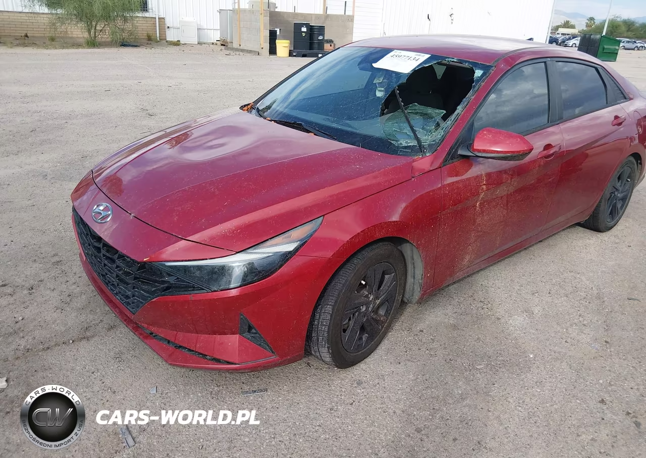 2021 Hyundai Elantra Hybrid Blue VIN:KMHLM4AJ8MU012164 - 2