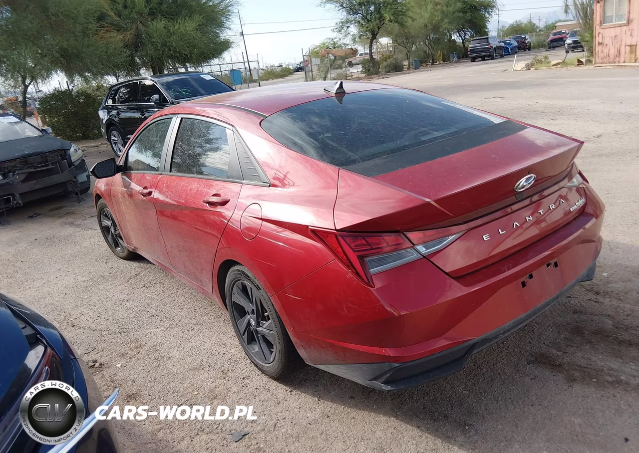 2021 Hyundai Elantra Hybrid Blue VIN:KMHLM4AJ8MU012164 - 3