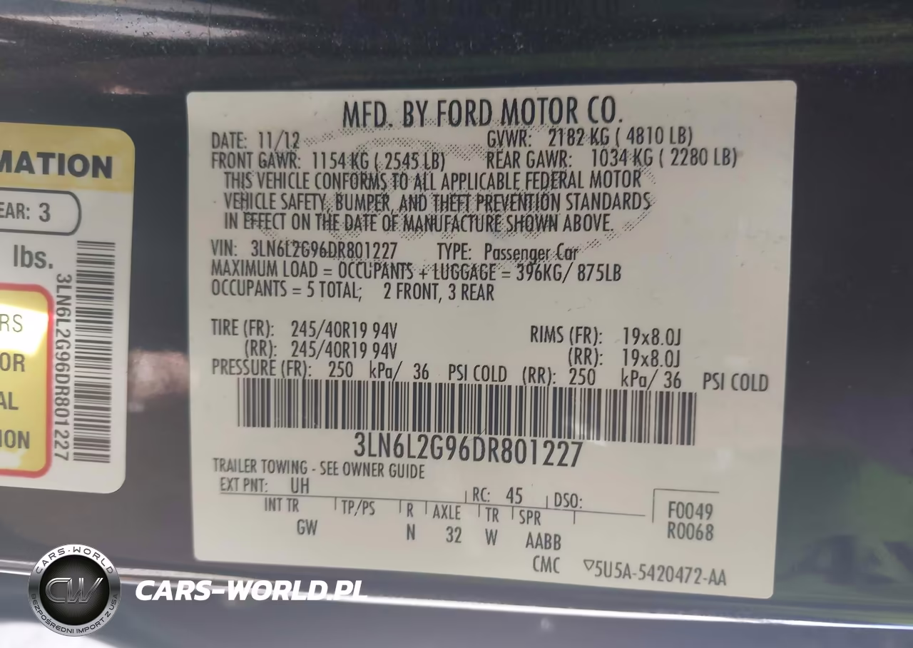 2013 Lincoln Mkz VIN:3LN6L2G96DR801227 - 9