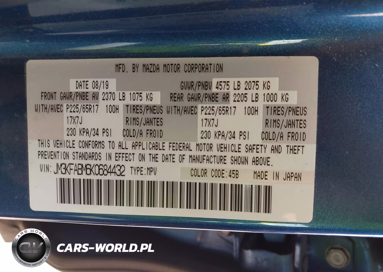 2019 Mazda Cx-5 Sport VIN:JM3KFABM6K0684432 - 9