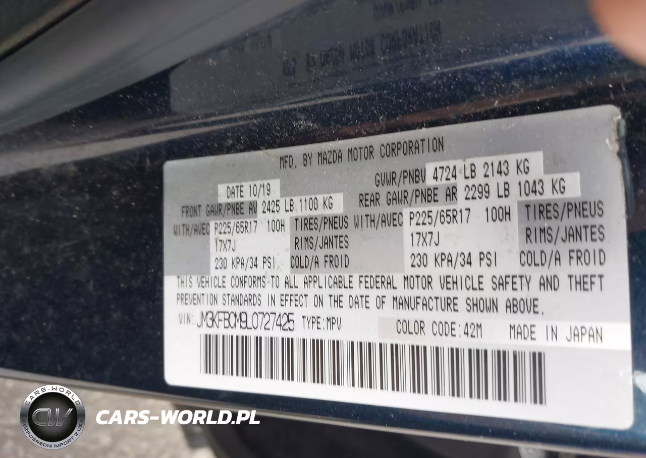 2020 Mazda Cx-5 Touring VIN:JM3KFBCM9L0727425 - 9