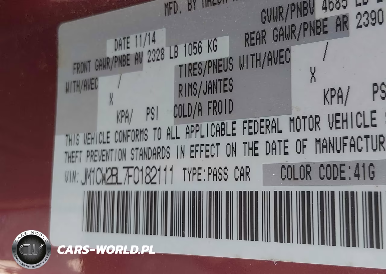 2015 Mazda Mazda5 Sport VIN:JM1CW2BL7F0182111 - 9