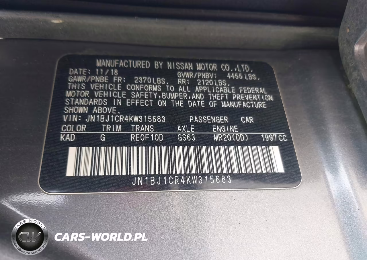 2019 Nissan Rogue Sport Sl VIN:JN1BJ1CR4KW315683 - 9