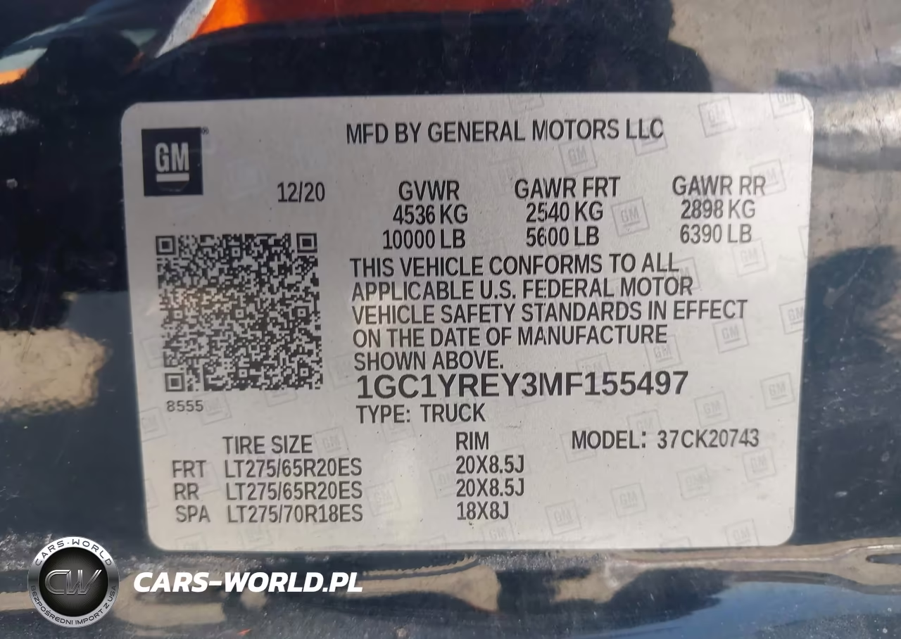 2021 Chevrolet Silverado 2500Hd 4Wd Standard Bed High Country VIN:1GC1YREY3MF155497 - 9