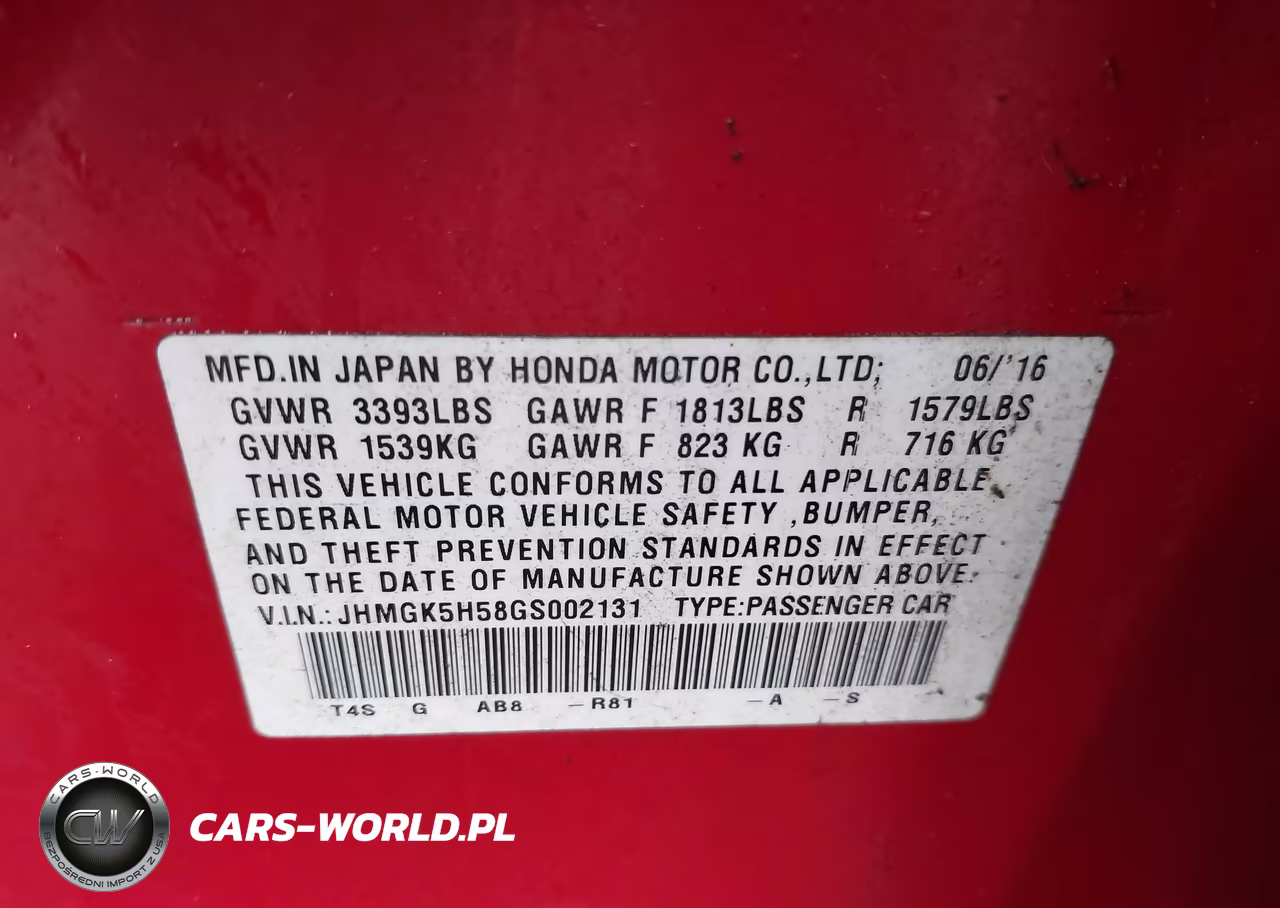 2016 Honda Fit Lx VIN:JHMGK5H58GS002131 - 9