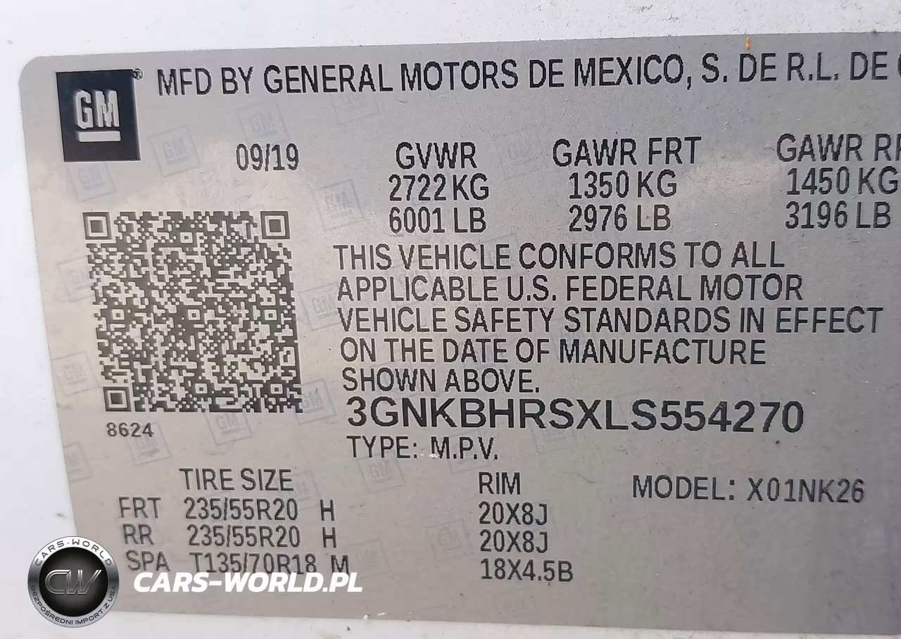 2020 Chevrolet Blazer Awd 2Lt VIN:3GNKBHRSXLS554270 - 9