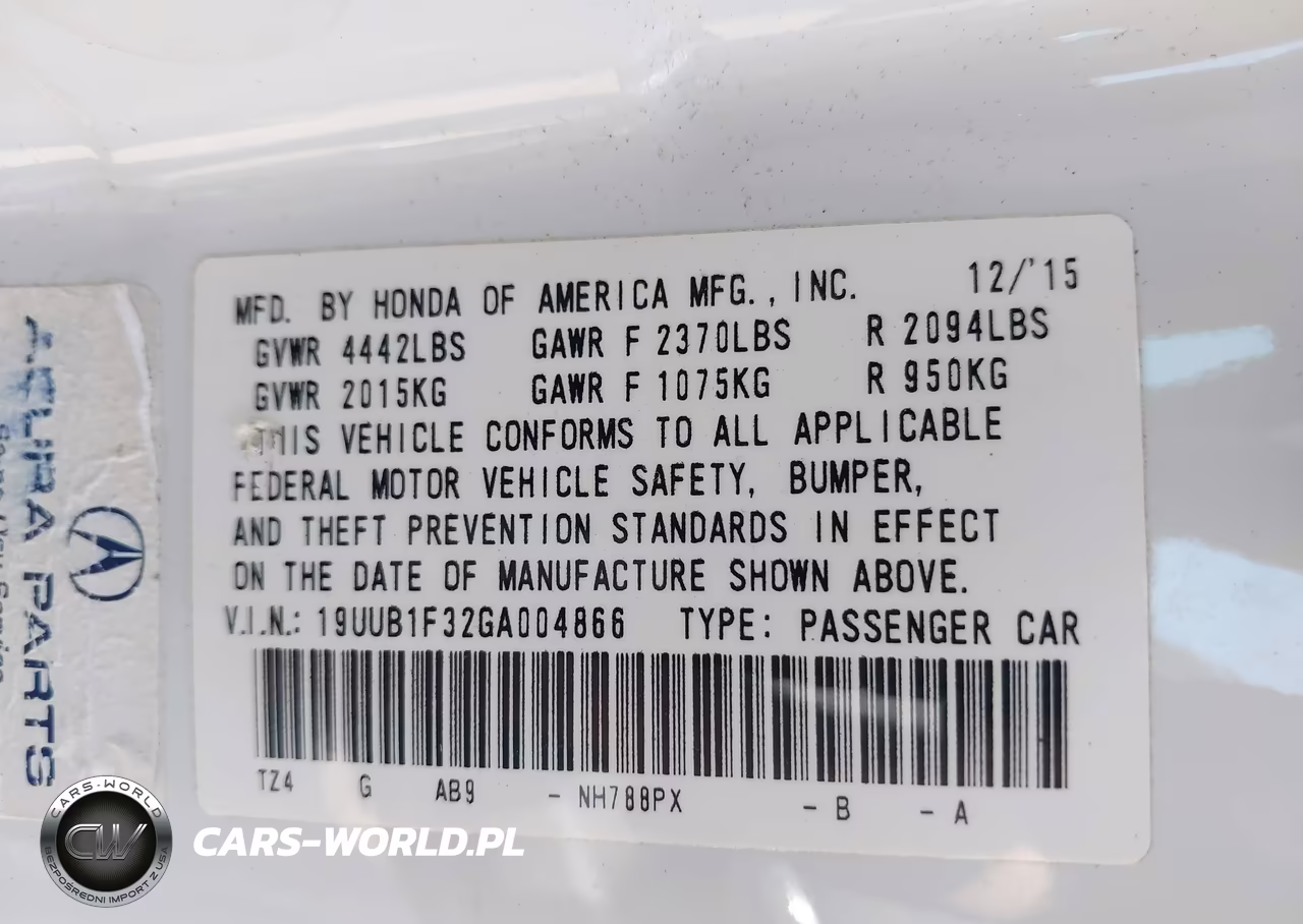 2016 Acura Tlx VIN:19UUB1F32GA004866 - 9