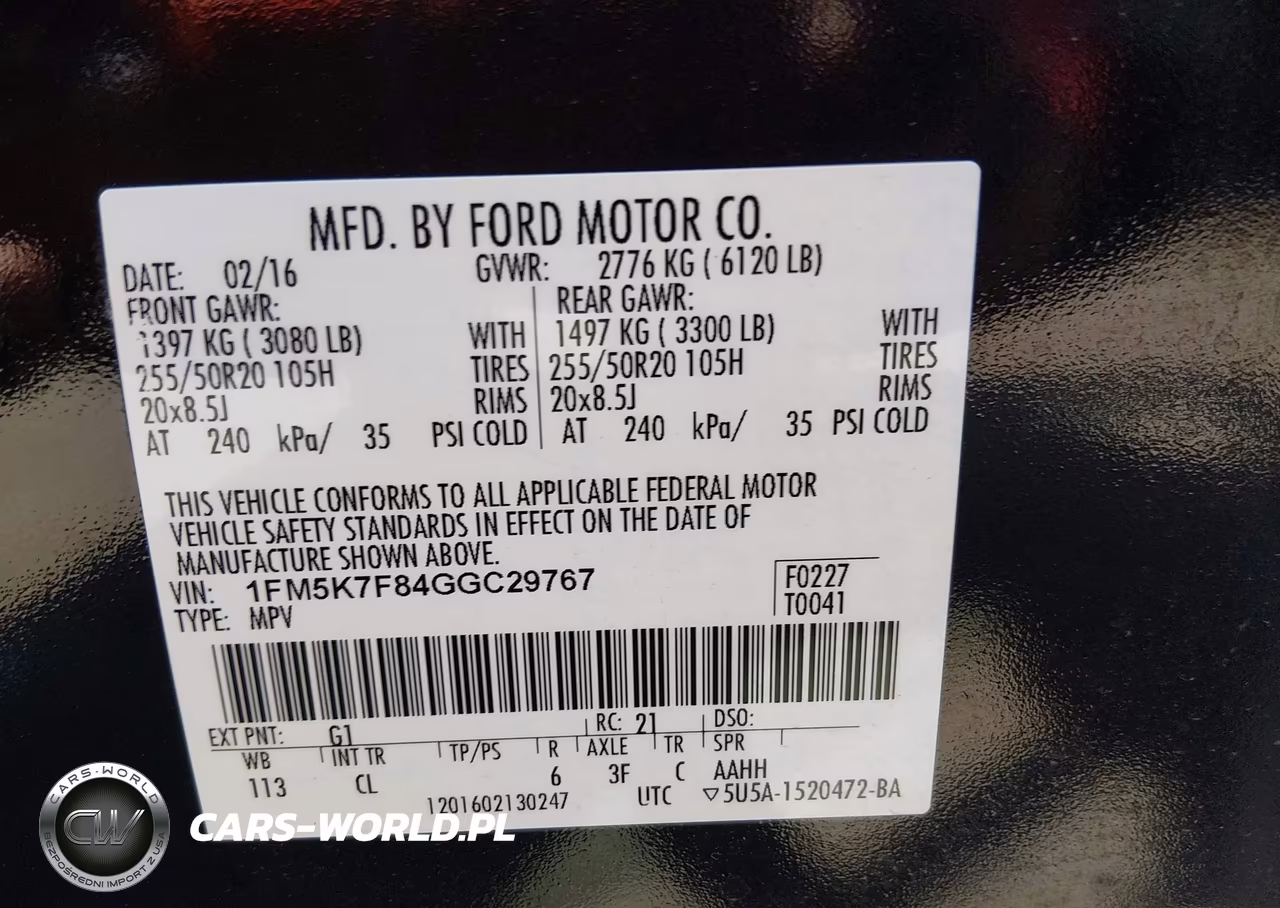2016 Ford Explorer Limited VIN:1FM5K7F84GGC29767 - 9
