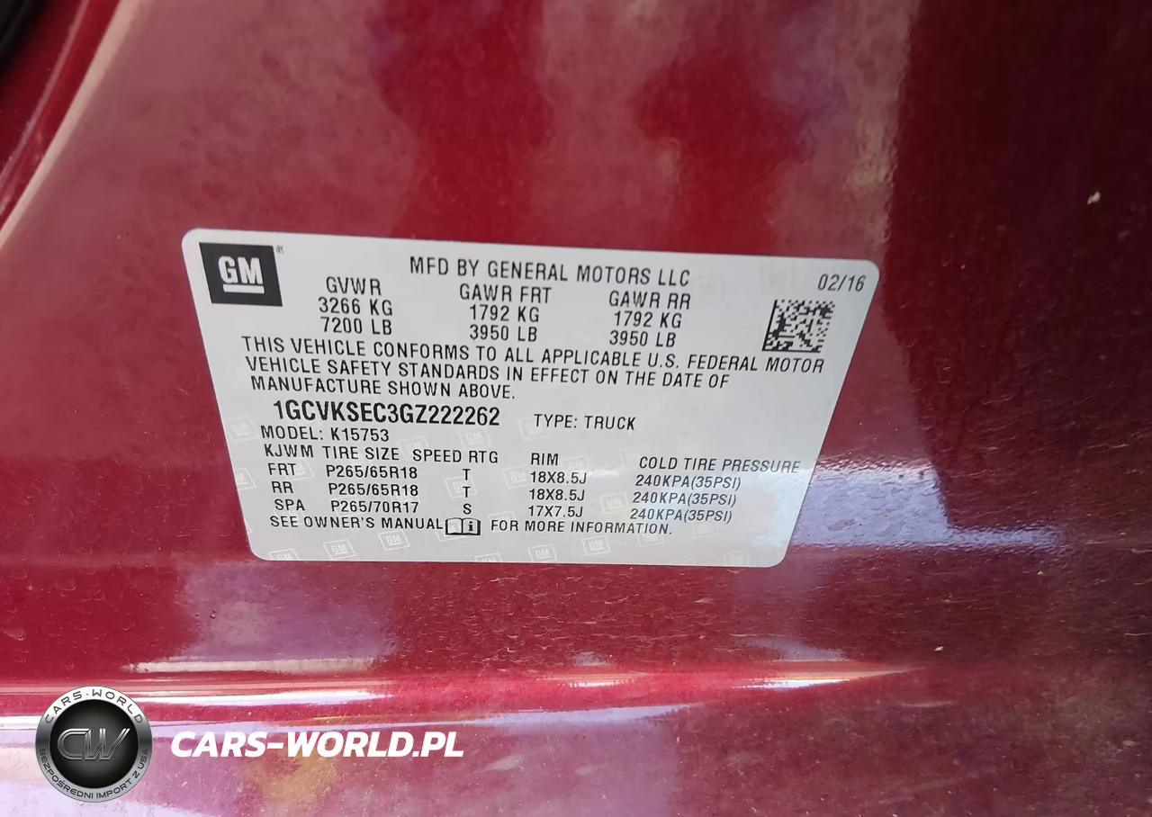 2016 Chevrolet Silverado 1500 1Lz VIN:1GCVKSEC3GZ222262 - 9