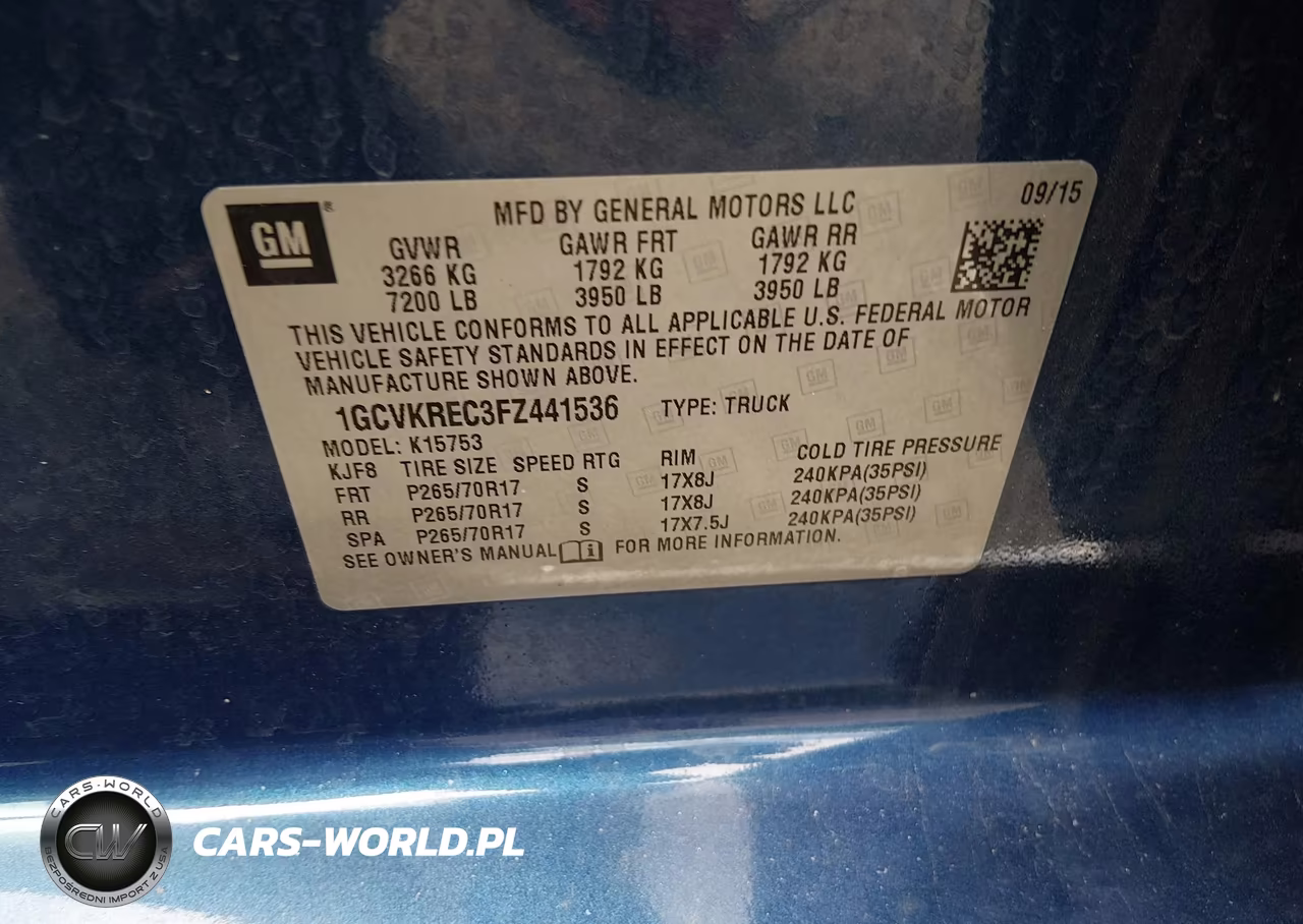 2015 Chevrolet Silverado 1500 1Lt VIN:1GCVKREC3FZ441536 - 9