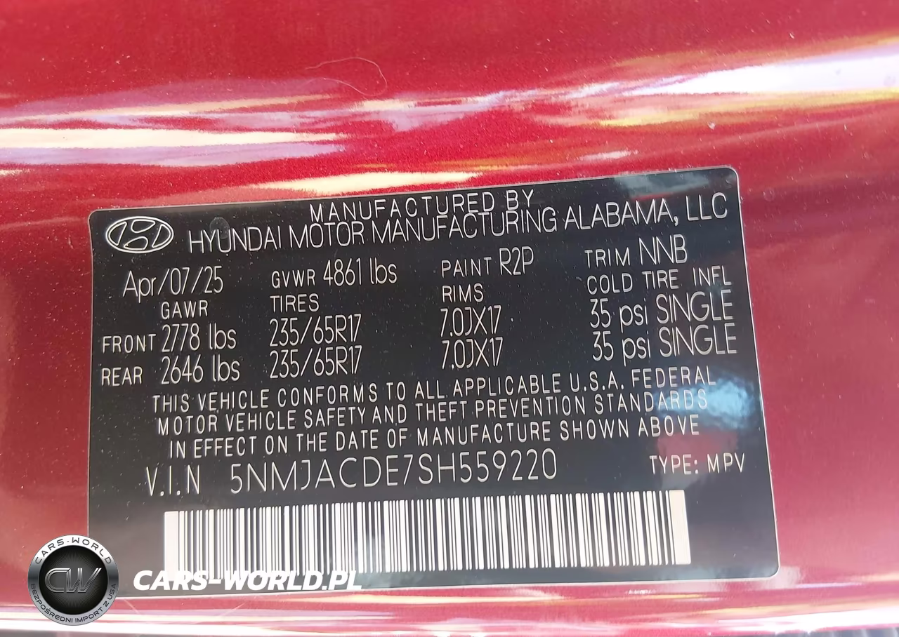 2025 Hyundai Tucson Se VIN:5NMJACDE7SH559220 - 9
