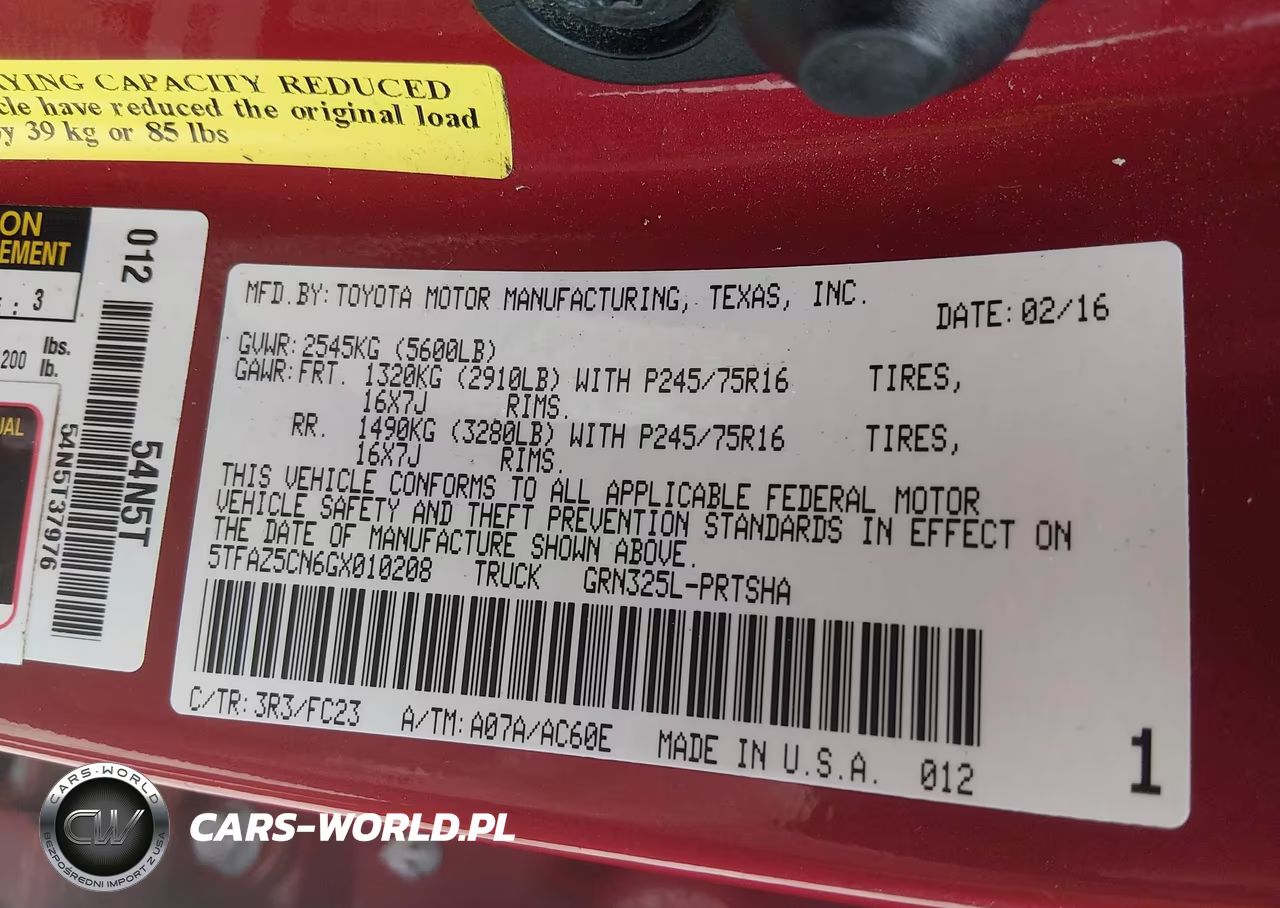 2016 Toyota Tacoma Sr5 V6 VIN:5TFAZ5CN6GX010208 - 9