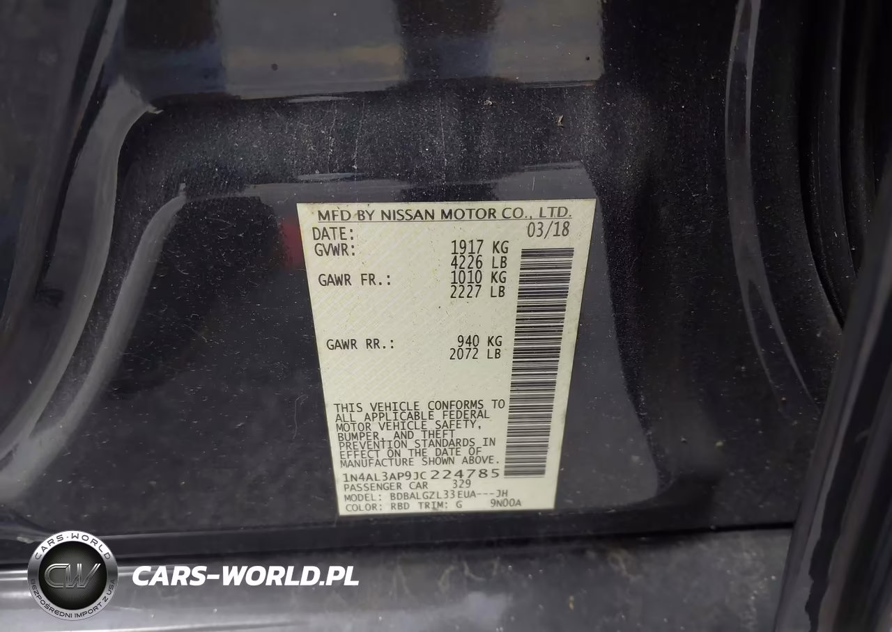 2018 Nissan Altima 2.5 S VIN:1N4AL3AP9JC224785 - 9