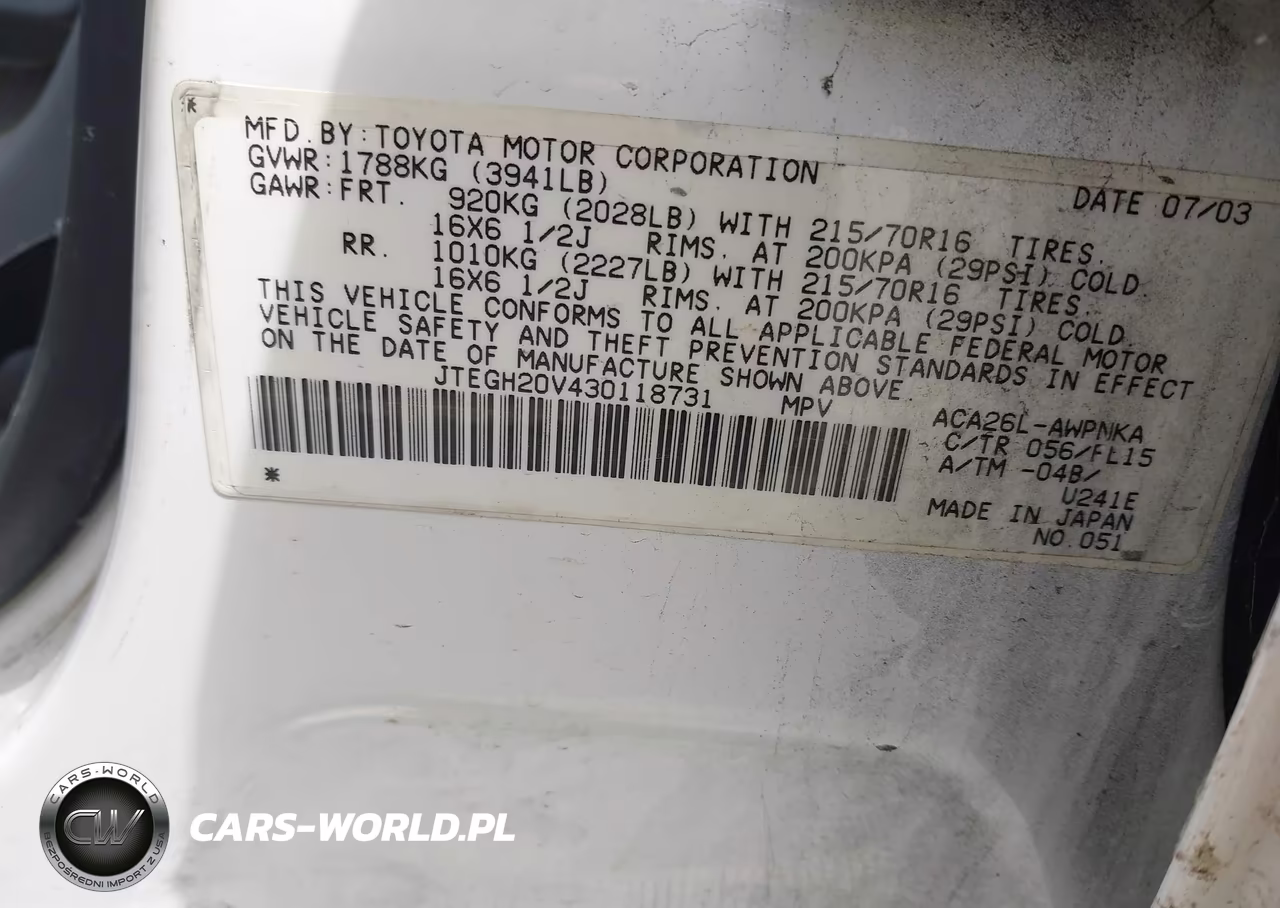 2003 Toyota Rav4 VIN:JTEGH20V430118731 - 9