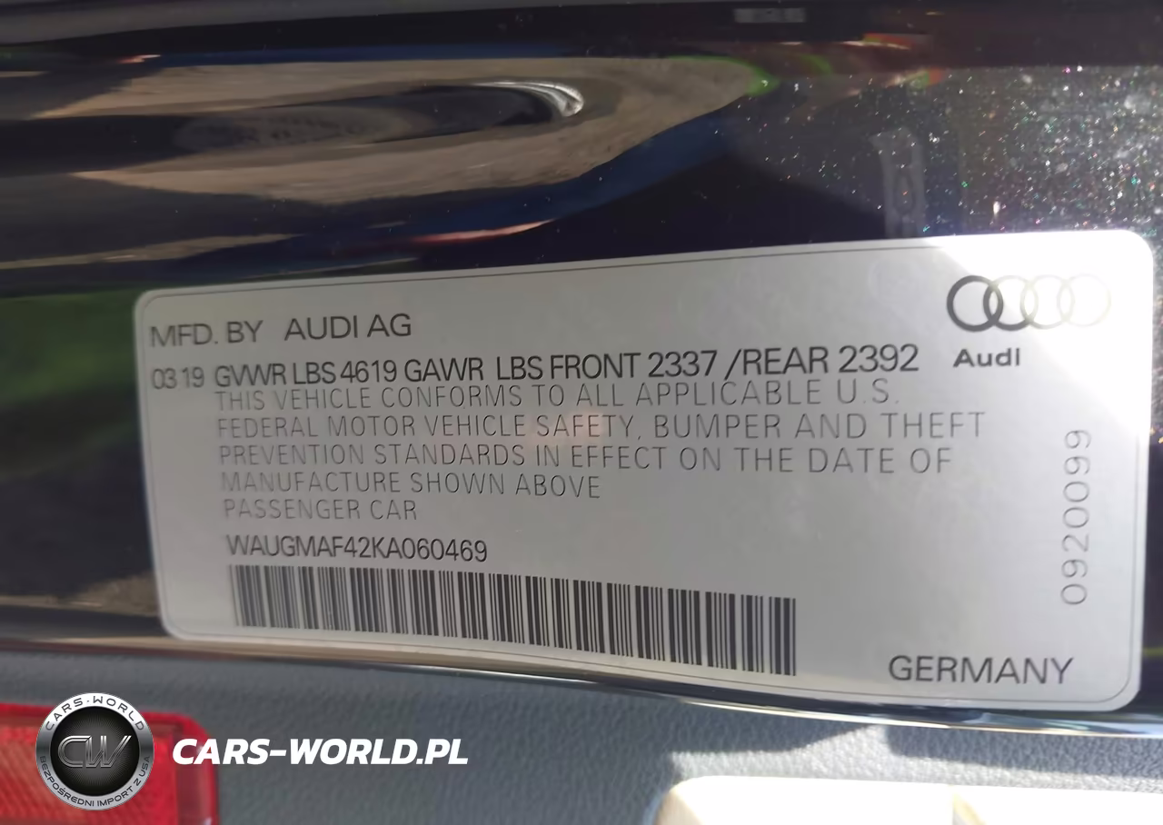 2019 Audi A4 40 Premium VIN:WAUGMAF42KA060469 - 9