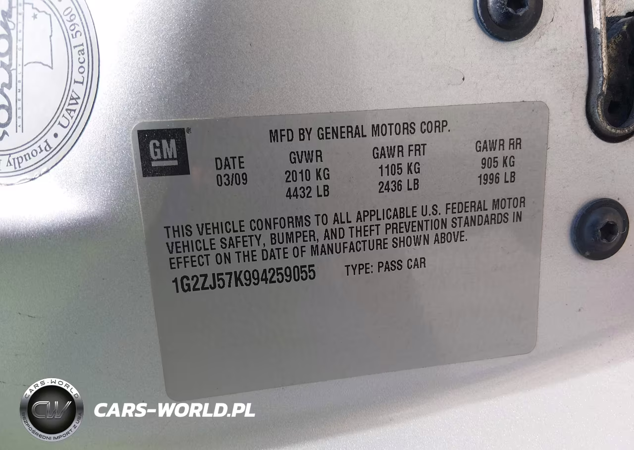 2009 Pontiac G6 New Se VIN:1G2ZJ57K994259055 - 9
