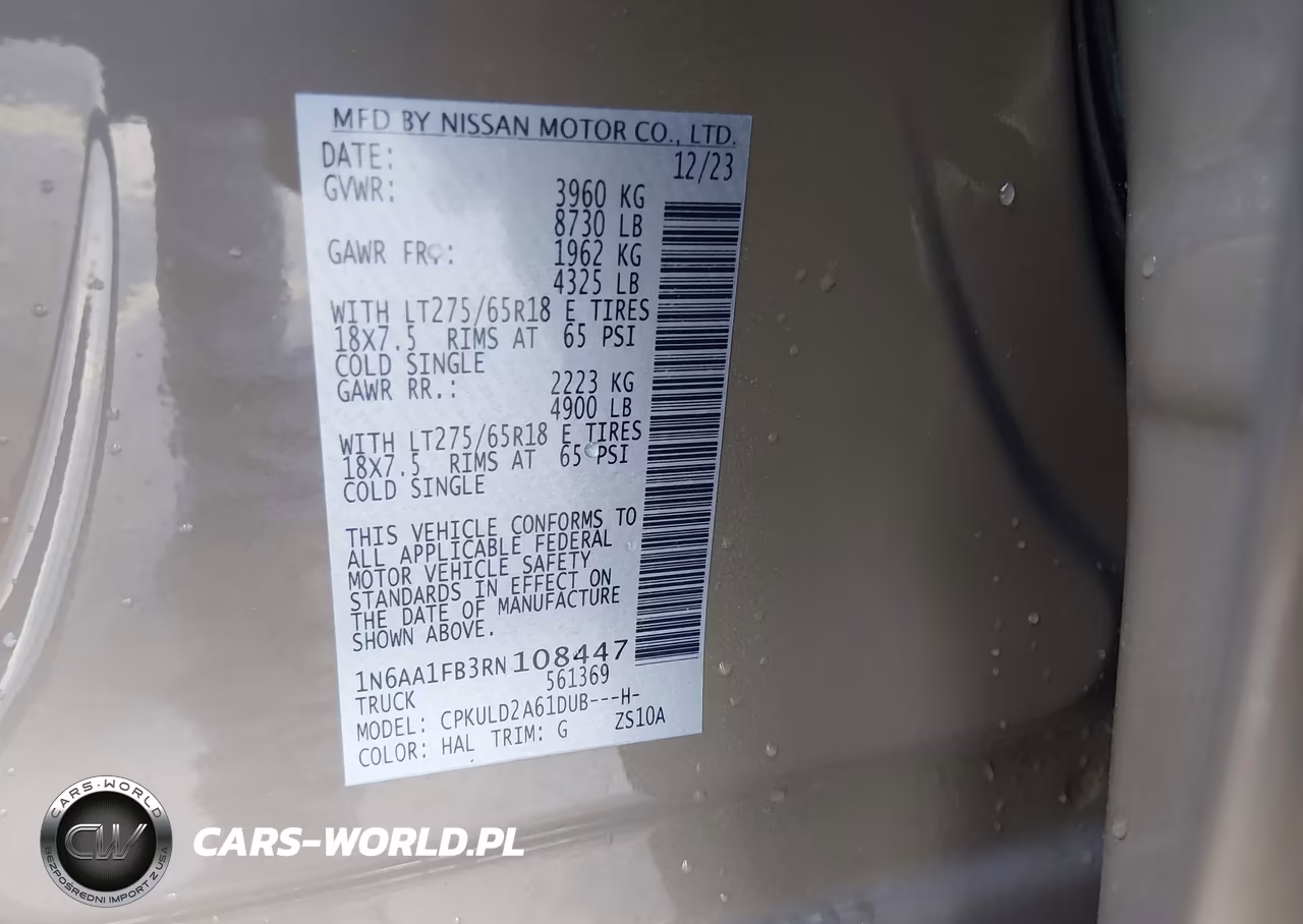 2024 Nissan Titan Xd Pro-4X 4X4 VIN:1N6AA1FB3RN108447 - 9
