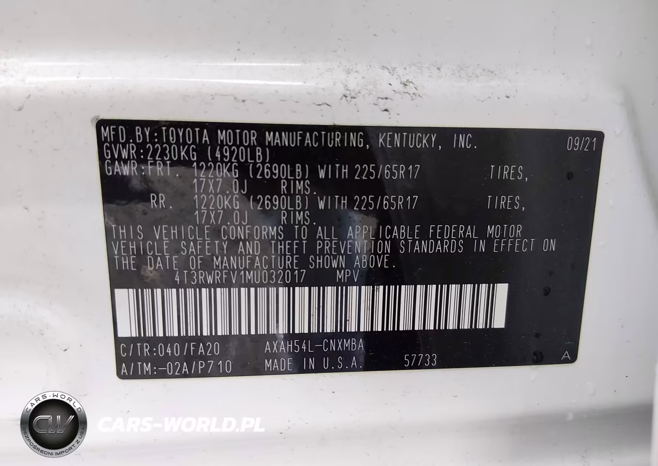2021 Toyota Rav4 Hybrid Xle VIN:4T3RWRFV1MU032017 - 9