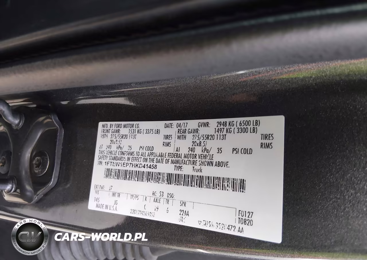 2017 Ford F-150 Xl VIN:1FTEW1EP7HKD41458 - 9