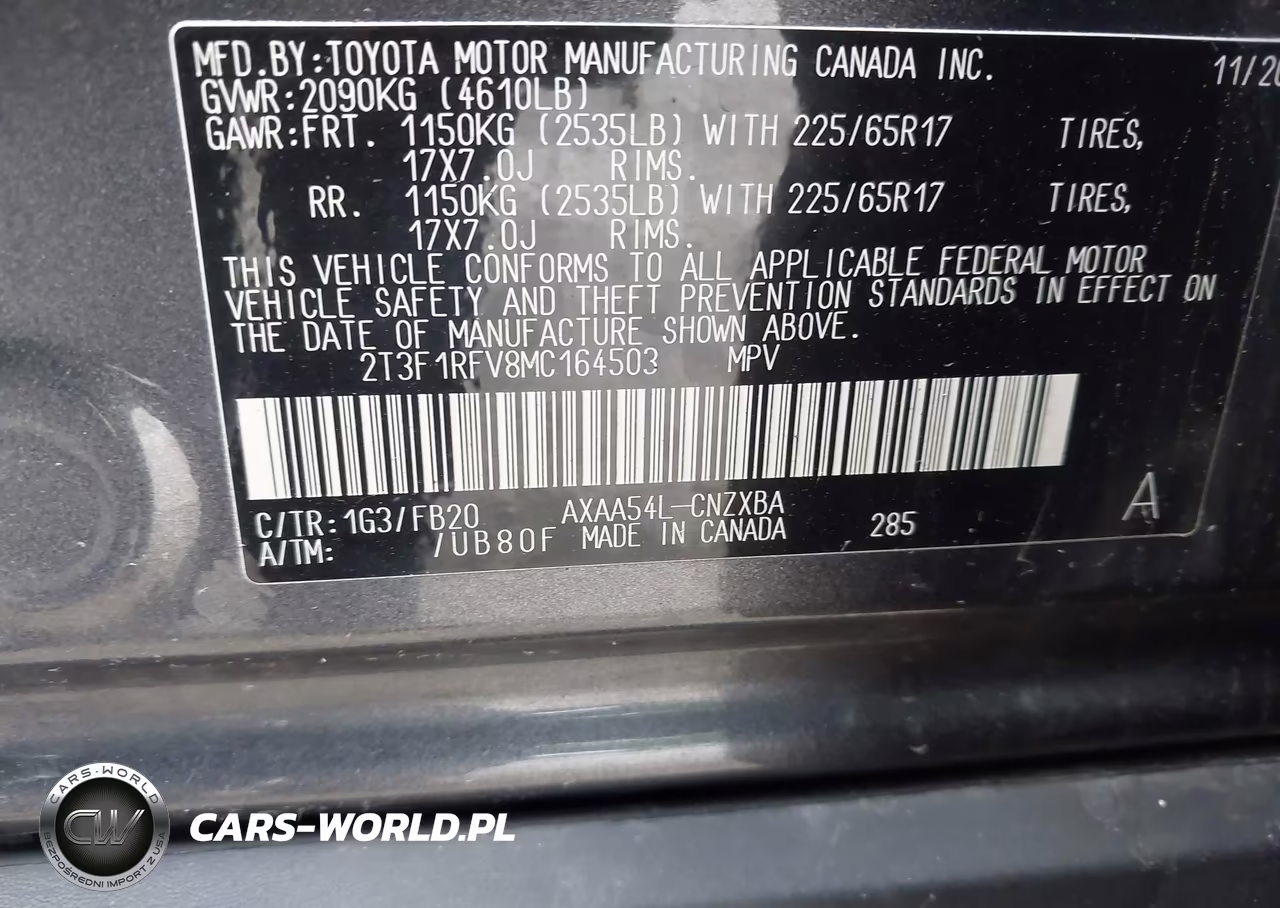 2021 Toyota Rav4 Le VIN:2T3F1RFV8MC164503 - 9