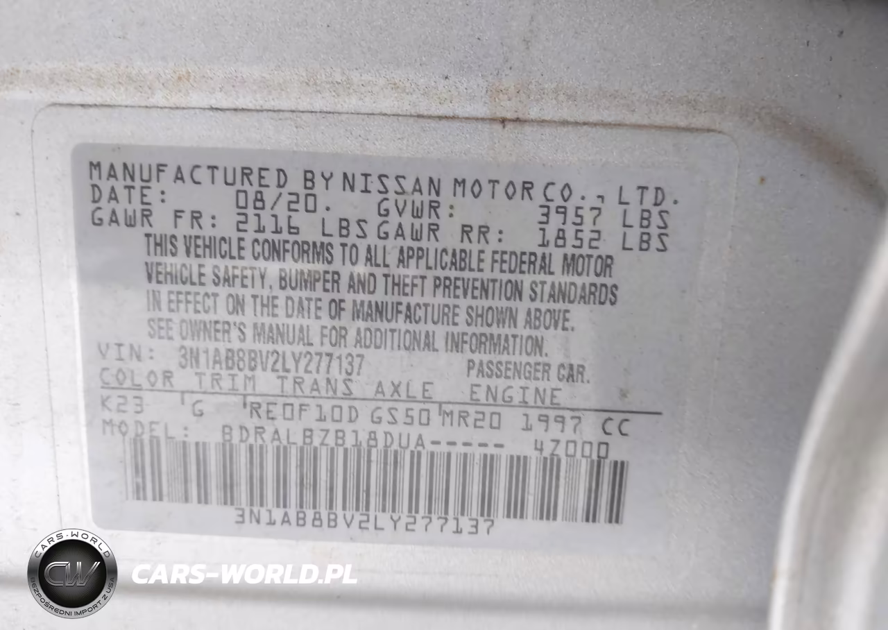 2020 Nissan Sentra S Xtronic Cvt VIN:3N1AB8BV2LY277137 - 9
