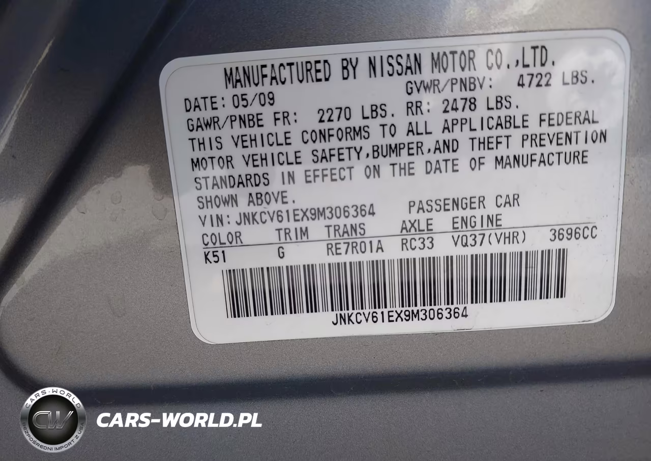 2009 Infiniti G37 Journey VIN:JNKCV61EX9M306364 - 9