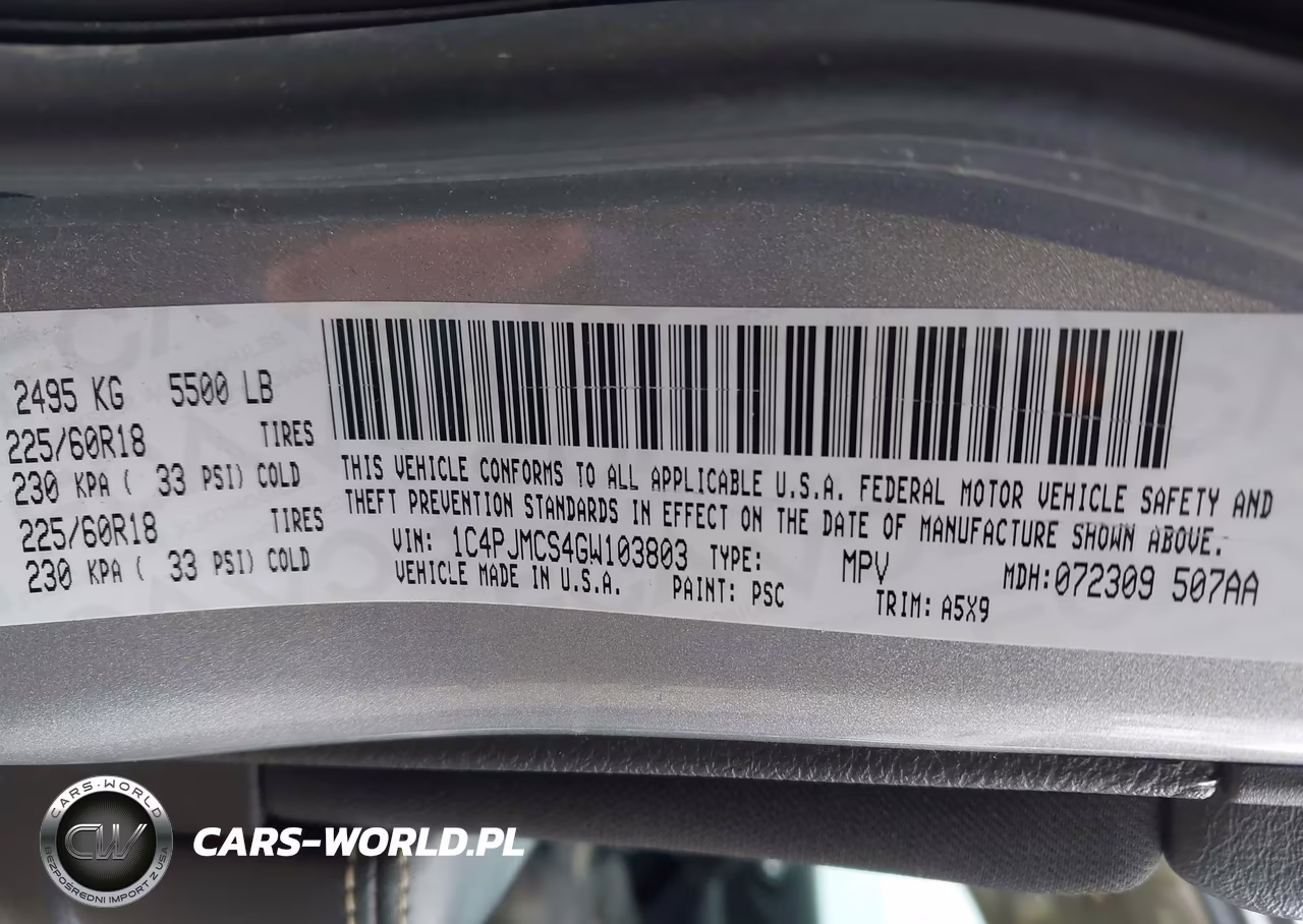 2016 Jeep Cherokee Altitude VIN:1C4PJMCS4GW103803 - 9