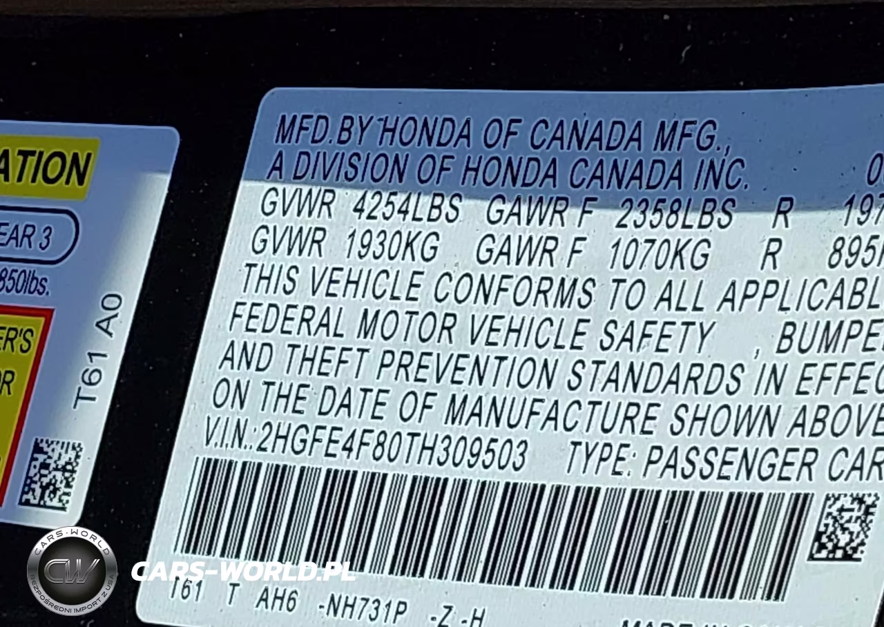 2026 Honda Civic Hybrid Sport-Sport Touring VIN:2HGFE4F80TH309503 - 9