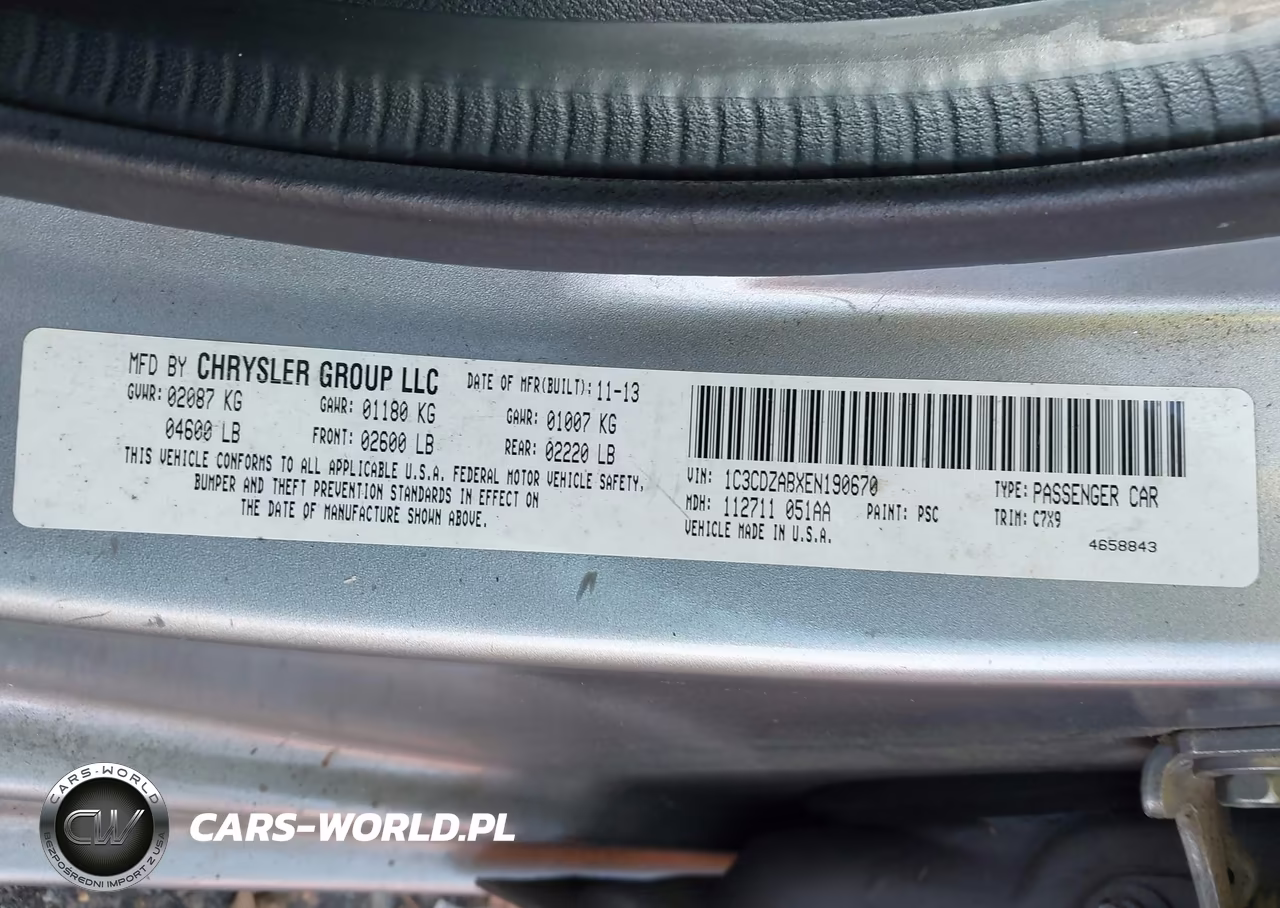 2014 Dodge Avenger Se VIN:1C3CDZABXEN190670 - 9