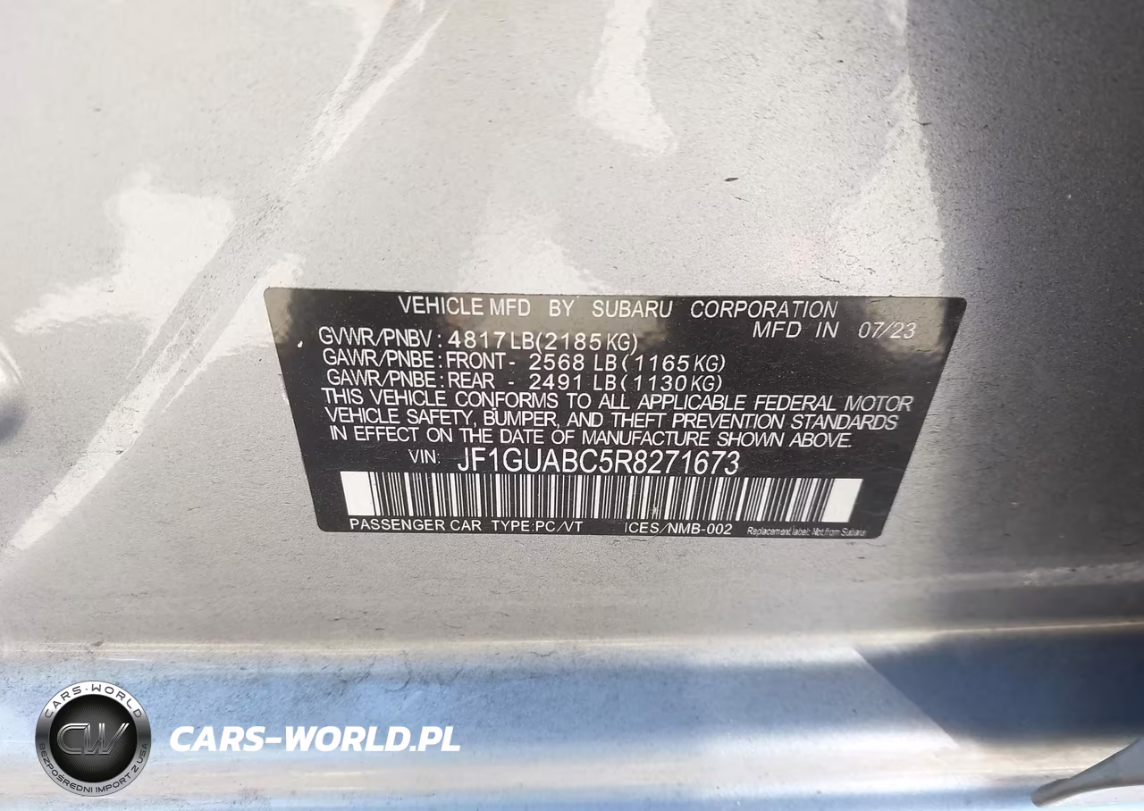 2024 Subaru Impreza Base 5-Door VIN:JF1GUABC5R8271673 - 9