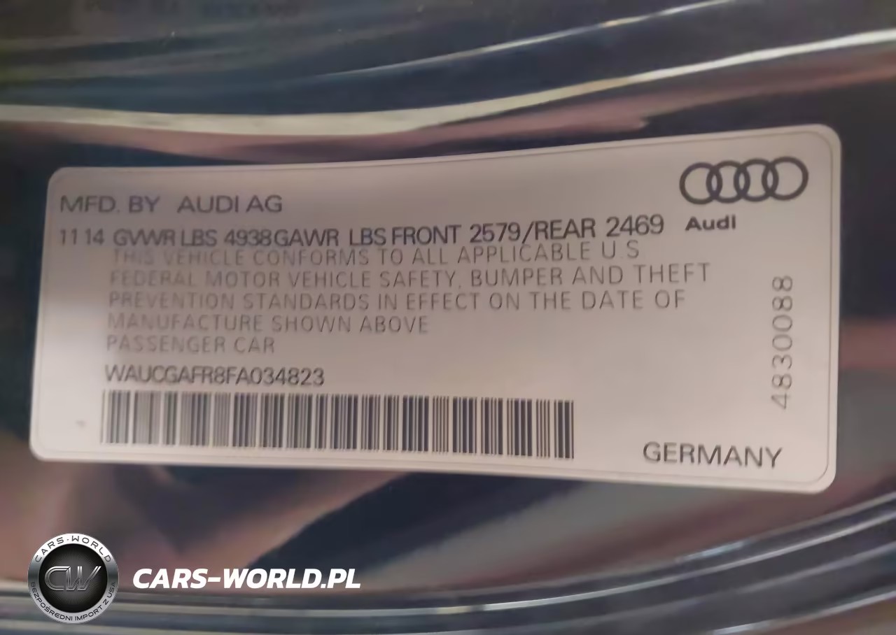2015 Audi S5 3.0T Premium Plus VIN:WAUCGAFR8FA034823 - 9
