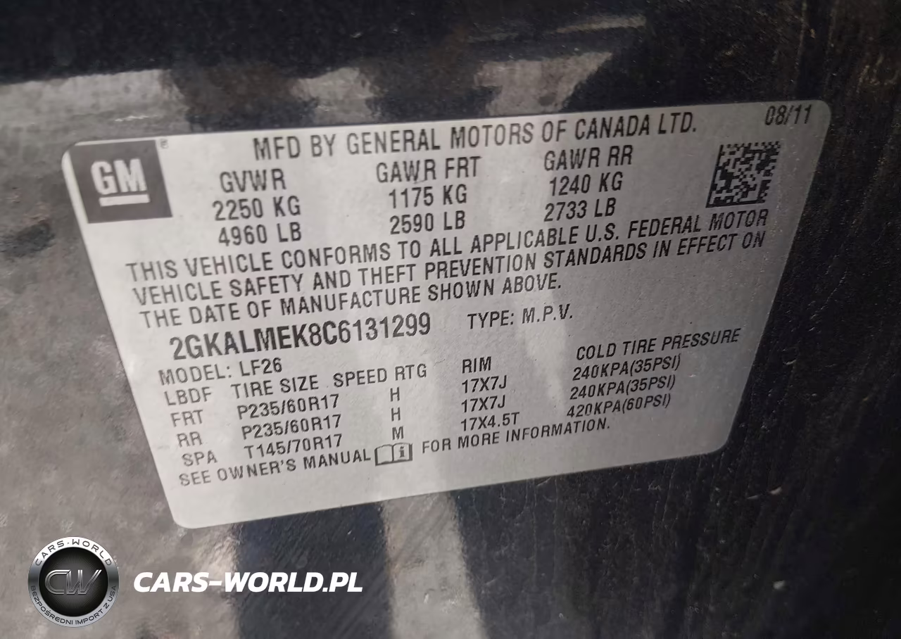 2012 GMC Terrain Sle-1 VIN:2GKALMEK8C6131299 - 9