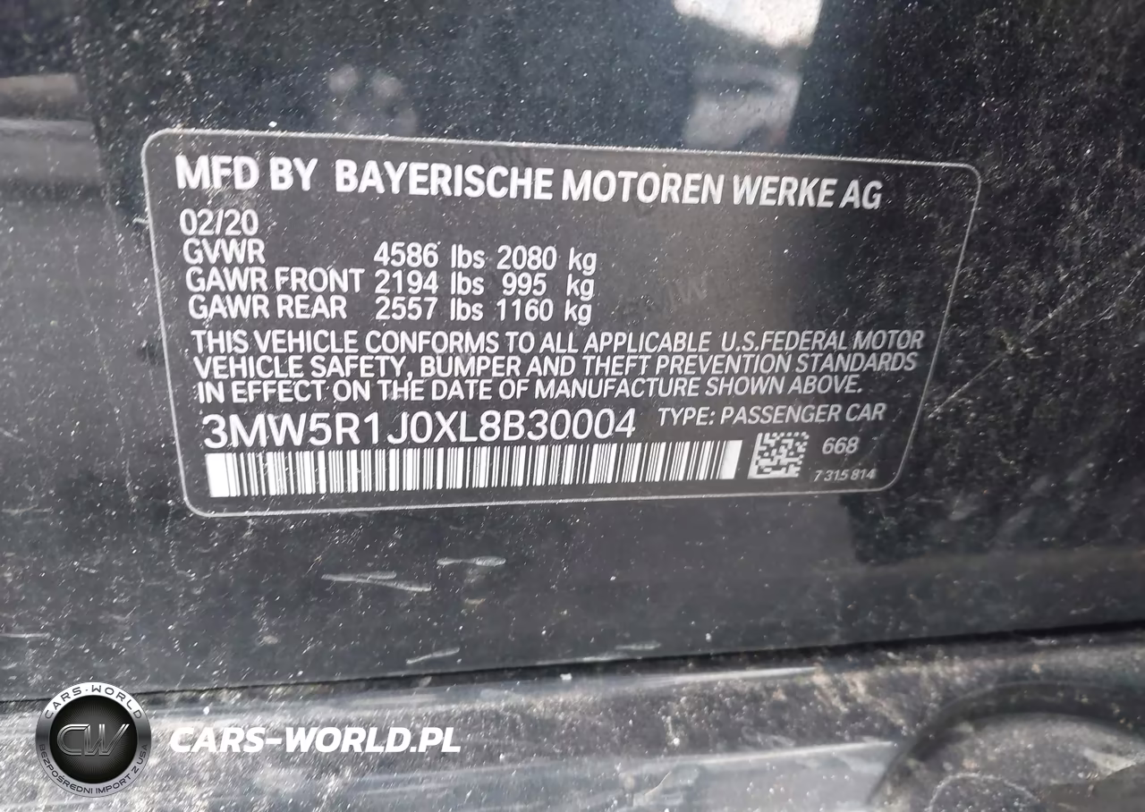 2020 BMW 330I VIN:3MW5R1J0XL8B30004 - 9