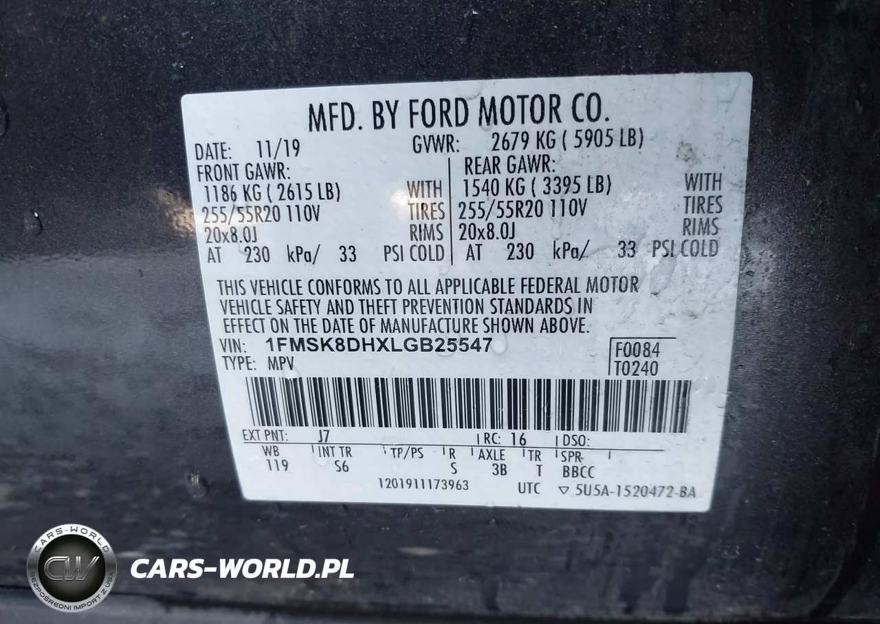 2020 Ford Explorer Xlt VIN:1FMSK8DHXLGB25547 - 9