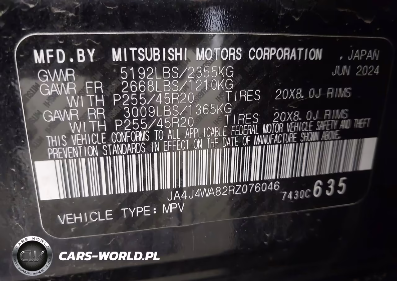 2024 Mitsubishi Outlander VIN:JA4J4WA82RZ076046 - 9