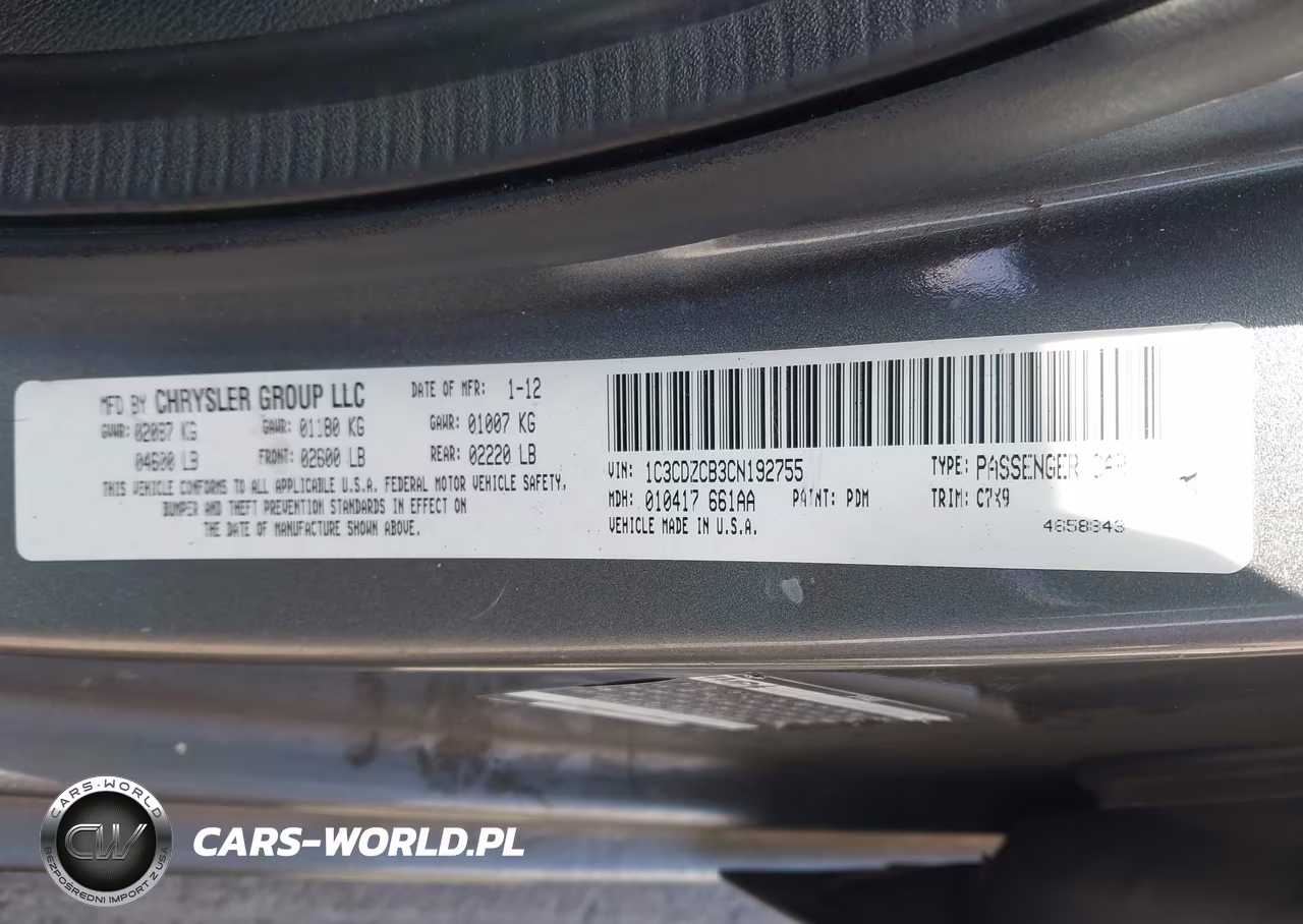 2012 Dodge Avenger Sxt VIN:1C3CDZCB3CN192755 - 9