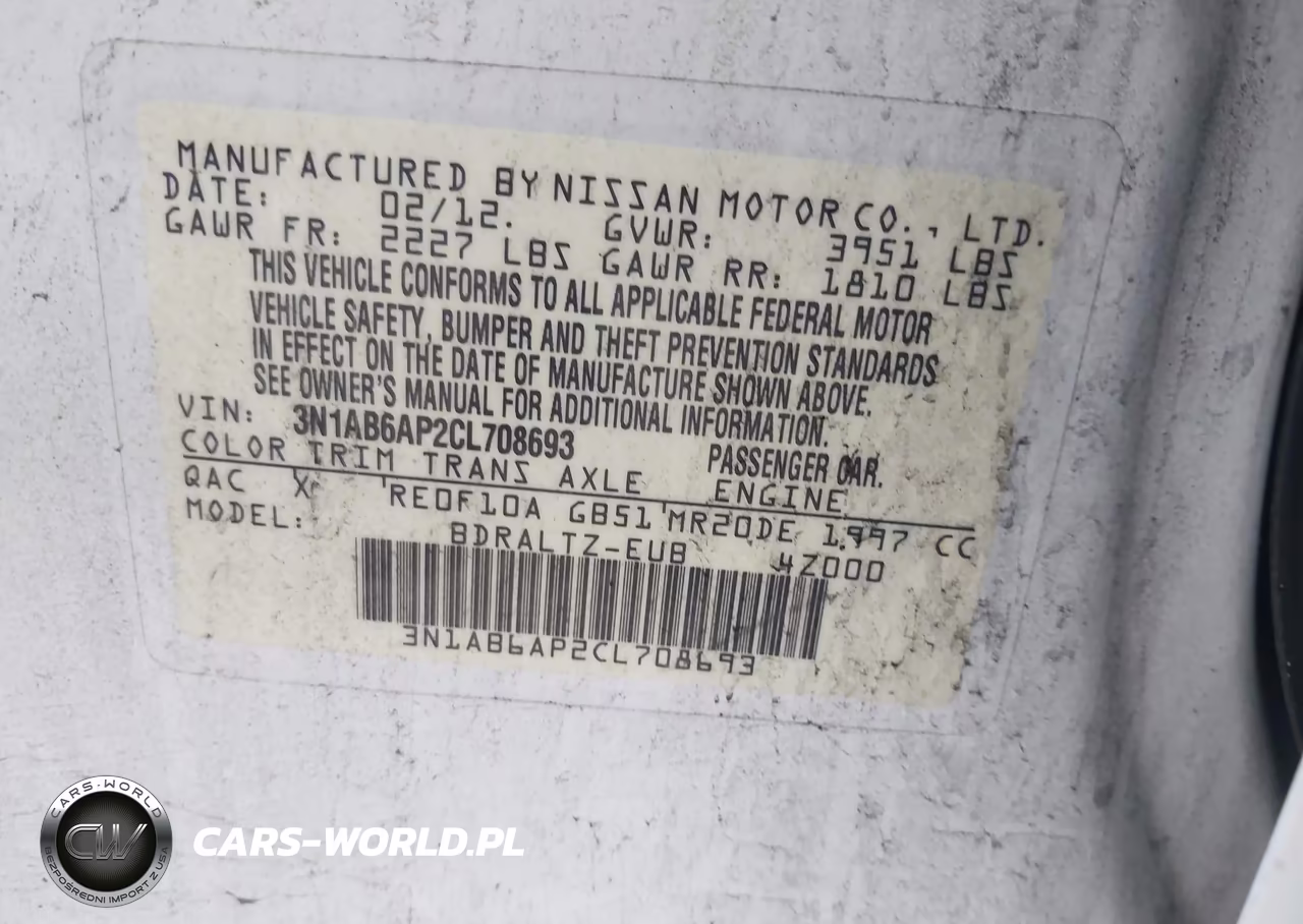 2012 Nissan Sentra 2.0-2.0S-Sr-2.0Sl VIN:3N1AB6AP2CL708693 - 9
