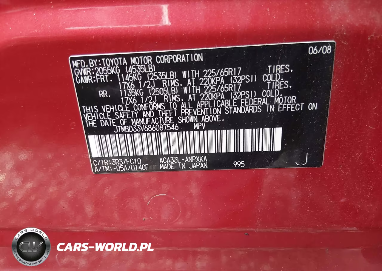 2008 Toyota Rav4 VIN:JTMBD33V686087546 - 9