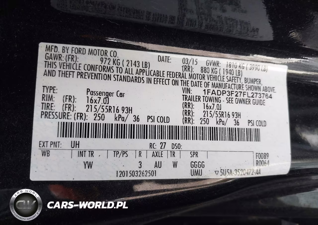 2015 Ford Focus Se VIN:1FADP3F27FL273764 - 9